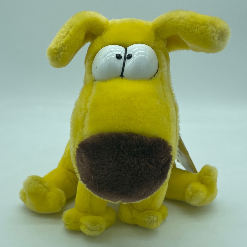 NWT VTG 24K Mother Goose & GRIMM Comic Stuffed Plush The Yellow Dog 8" 1987